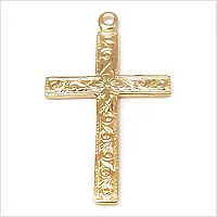 14金ゴールドフィルドの十字架チャーム