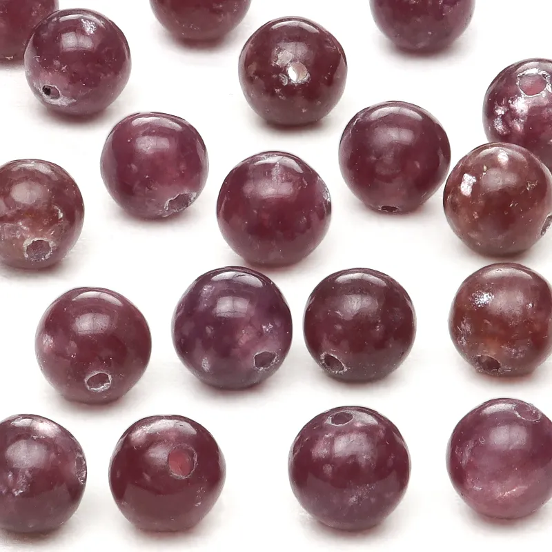 【粒販売】モザンビーク産 レピドライト 丸玉 6mm【10粒販売】