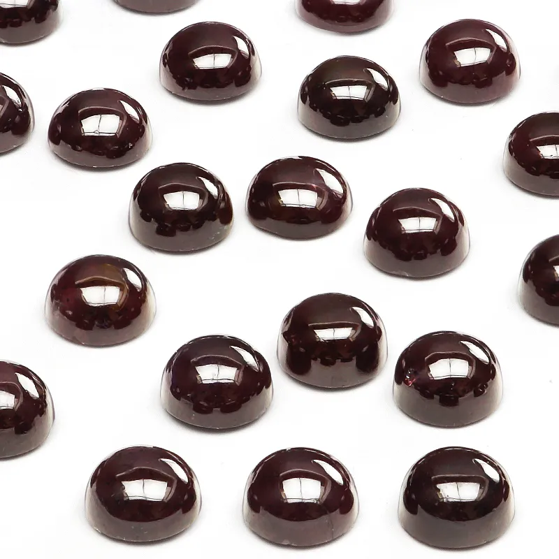 インド産 スターガーネット コイン カボション 6mm【4コ販売】