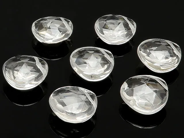 【粒販売】天然水晶 クリスタルクォーツ マロンカット 10mm【6粒販売】