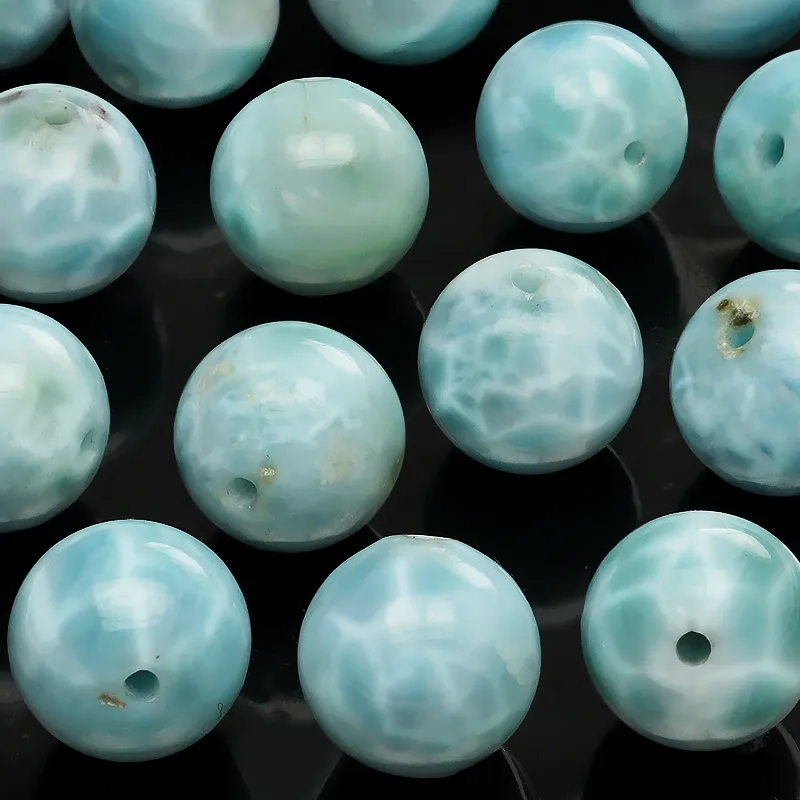 【粒販売】ドミニカ産 ラリマー 丸玉 9mm【1粒販売】