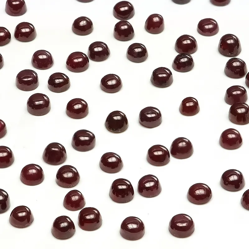 インド産 スターガーネット コイン カボション 3mm【6コ販売】