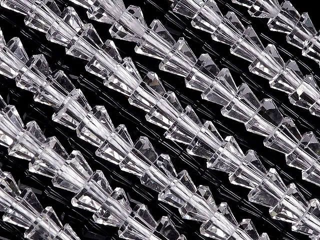 天然水晶 クリスタルクォーツ オクタゴンボタンカット 5×3mm［プレミアムカット］【1連販売】