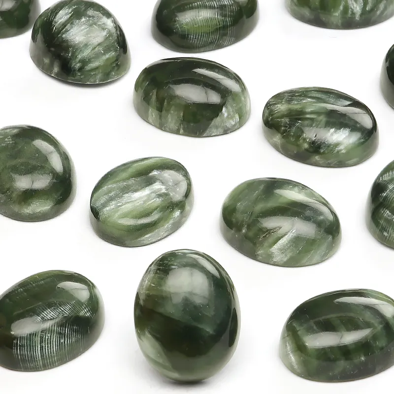 セラフィナイト オーバル カボション 10×8mm【1コ販売】