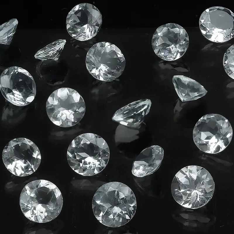 ナイジェリア産 アクアマリン コインファセットカット ルース 5mm【1コ販売】