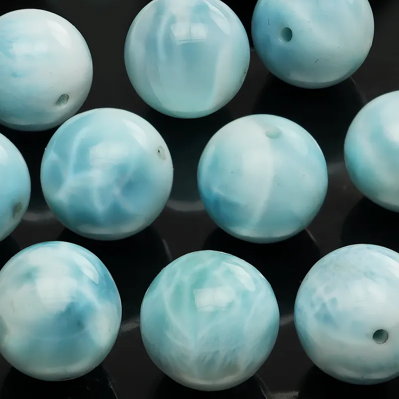 【粒販売】ドミニカ産 ラリマー 丸玉 11mm【1粒販売】