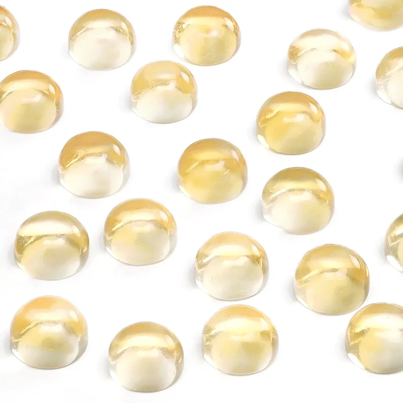 ブラジル産 シトリン コイン カボション 6mm【2コ販売】