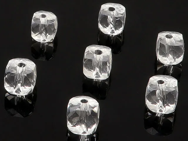 【粒販売】天然水晶 クリスタルクォーツ キューブカット 5～6mm［プレミアムカット］【10粒販売】