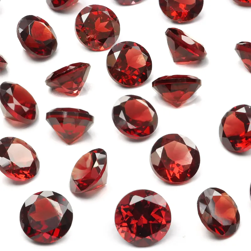 モザンビーク産 ガーネット コインファセットカット ルース 6mm【4コ販売】