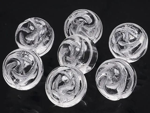 【粒販売】天然水晶 クリスタルクォーツ 薔薇彫刻 丸玉 12mm【4粒販売】