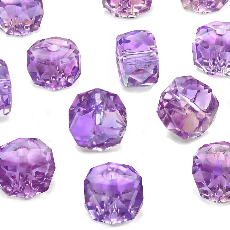 【粒販売】アメジスト ボタンカット 8×5mm［プレミアムカット］【2粒販売】