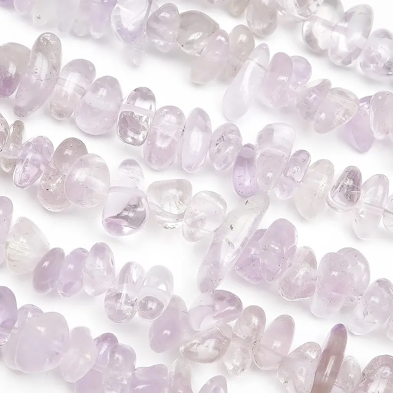 ラベンダーアメジスト チップ 6～14mm［ロング連］【1連販売】