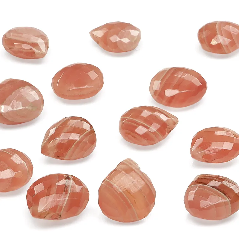 ホットピンクカルセドニー ペアシェイプファセットカット 8×6mm